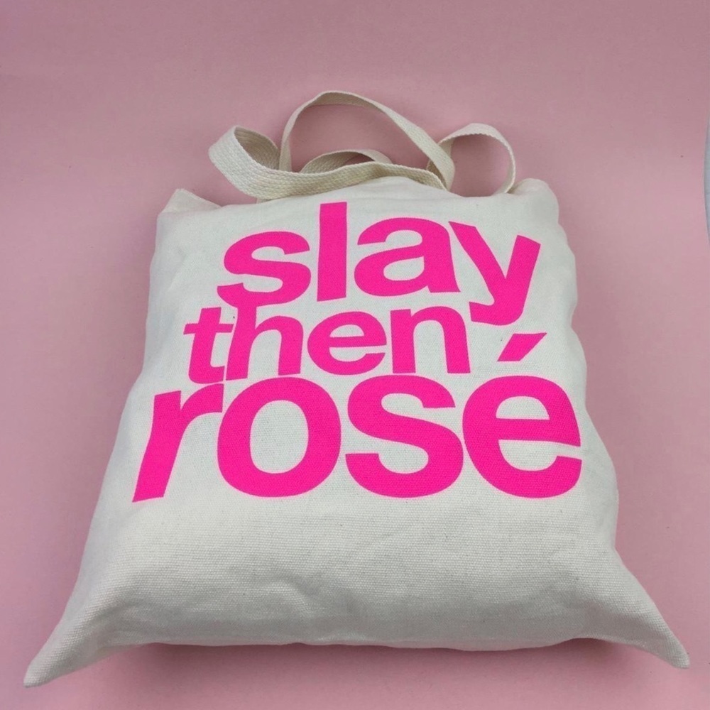 *4 for $20* DOGEARED Slay Then Rosé tote bag